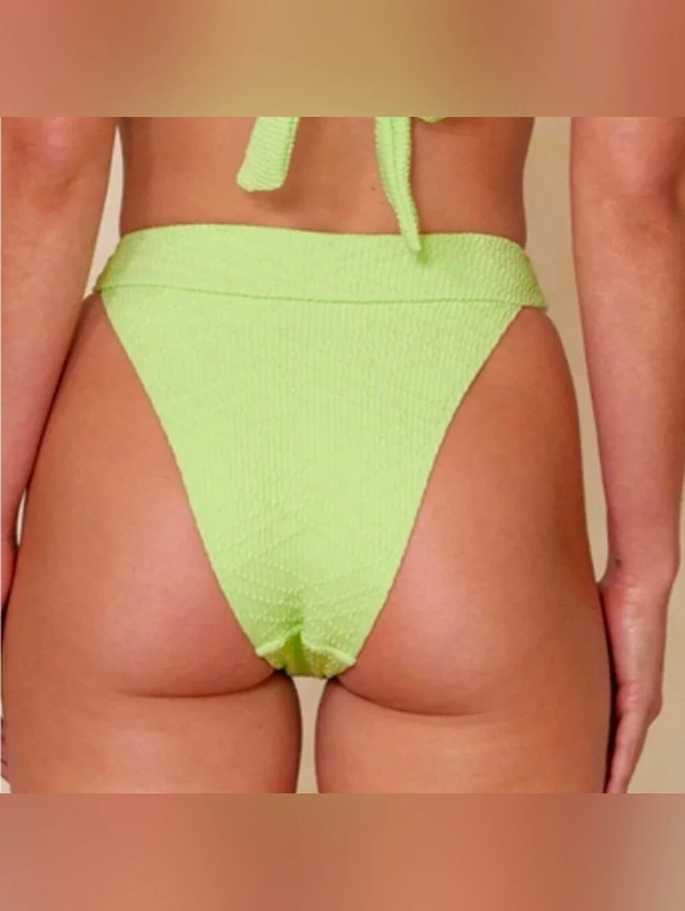 Monday Swimwear Antigua Bottom - Honeydew Summer Plaid NWT